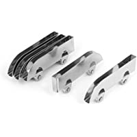 sourcingmap® Vitrina de cristal puerta corredera de Barraillos abrazadera rueda de polea tono de plata de 60 mm de…